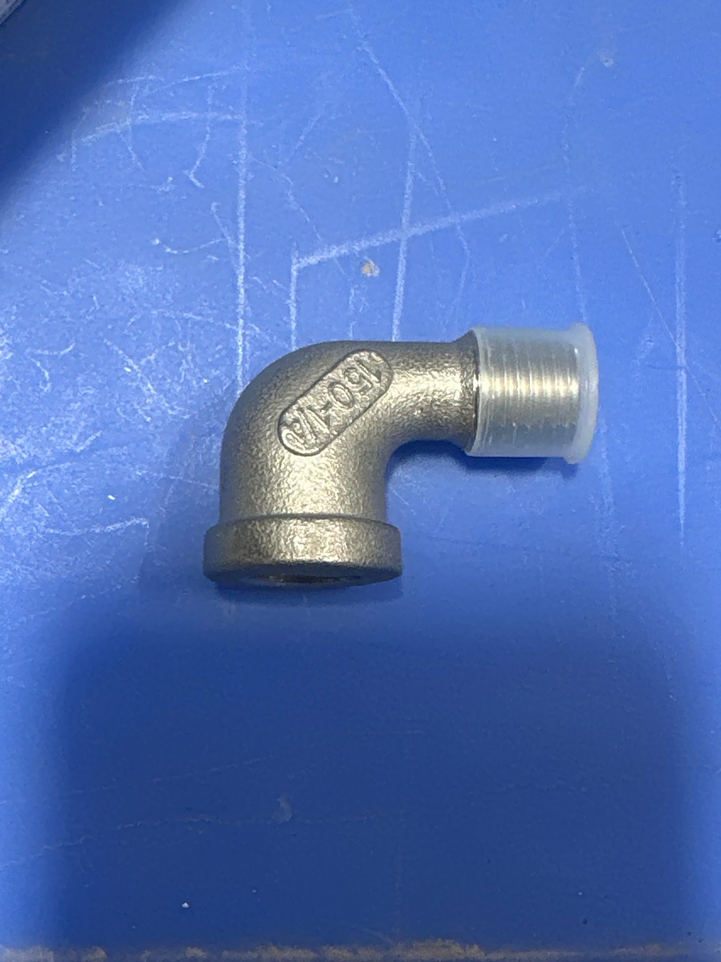 1/4” FNPT x 1/4” MNPT 90 elbow 304