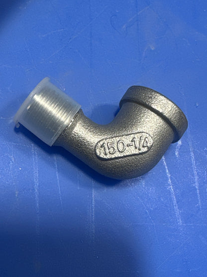 1/4” FNPT x 1/4” MNPT 90 elbow 304